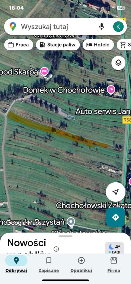 Działka budowlana Chochołów Kubaniowa. Zdjęcie 2