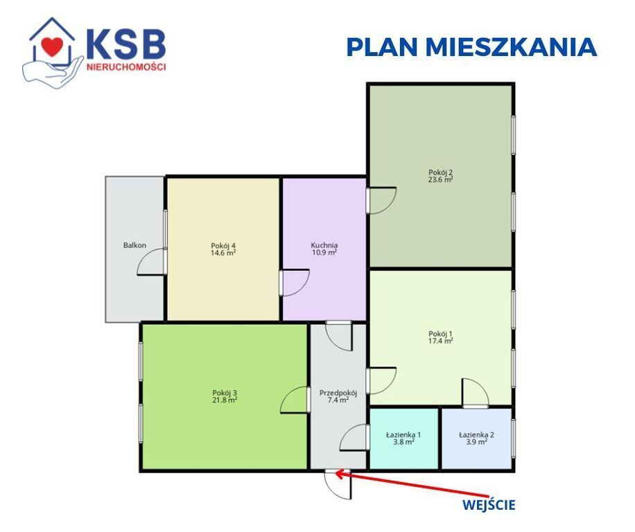 Mieszkanie 4-pokojowe Ostrowiec Świętokrzyski, ul. Tadeusza Kościuszki. Zdjęcie 15