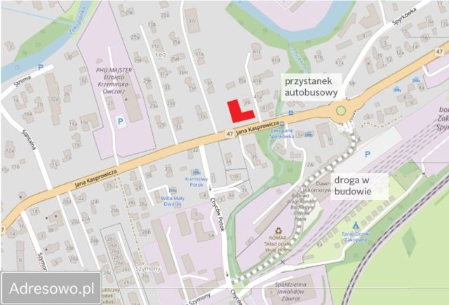 Działka inwestycyjna Zakopane, ul. Jana Kasprowicza. Zdjęcie 1