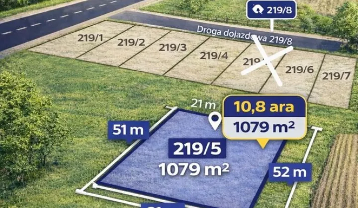 Działka budowlana Krogulcza Sucha