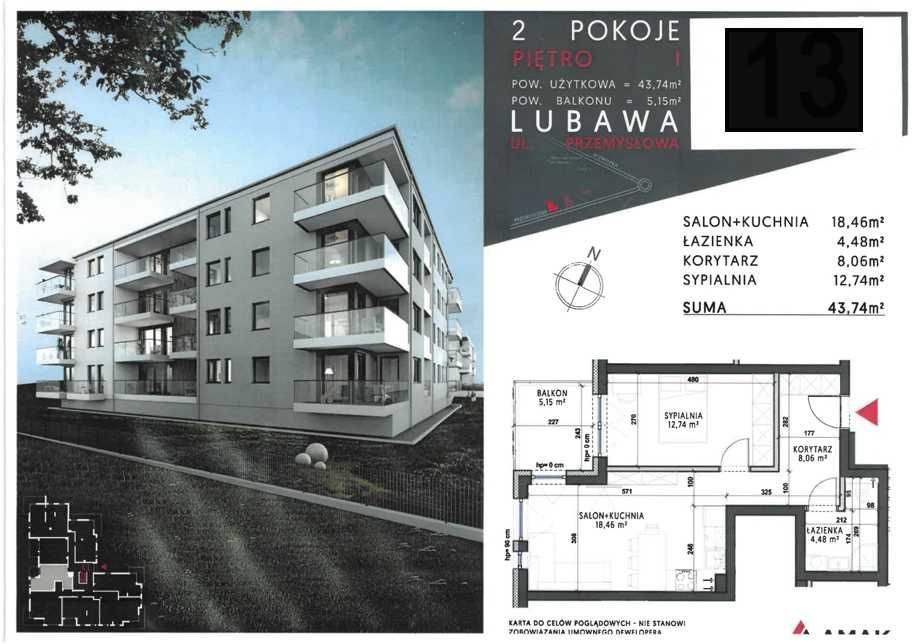 Mieszkanie 2-pokojowe Lubawa. Zdjęcie 8
