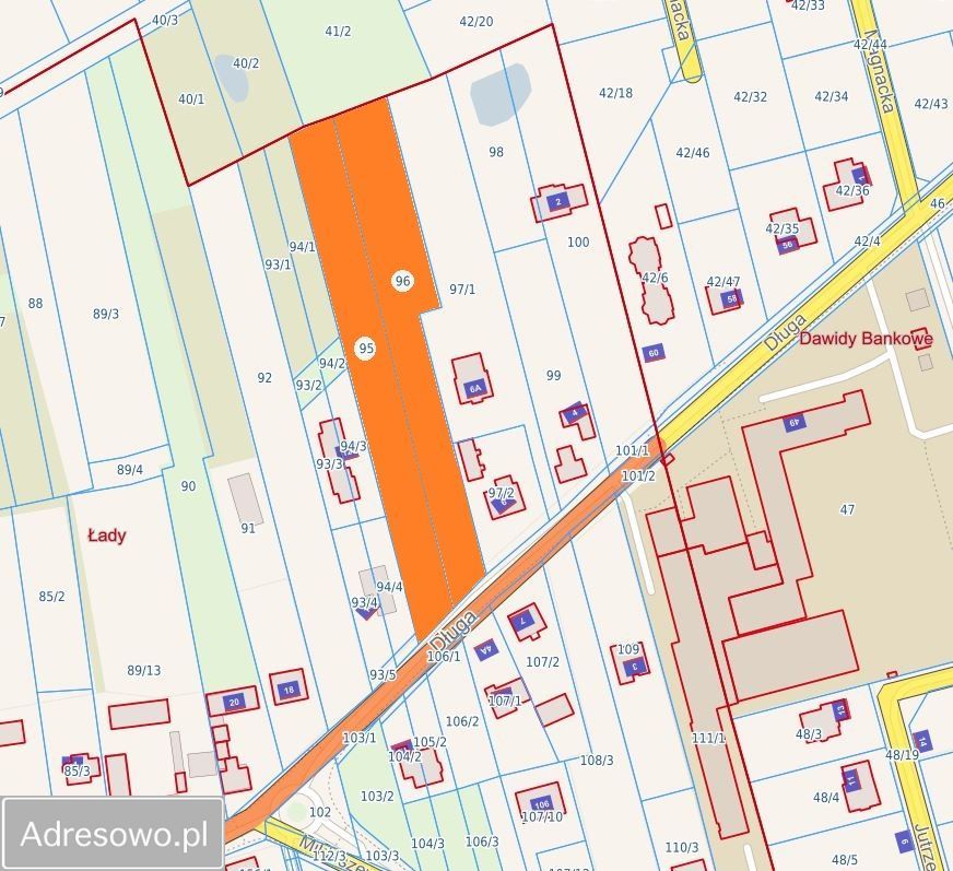 Działka budowlana Łady, ul. Długa