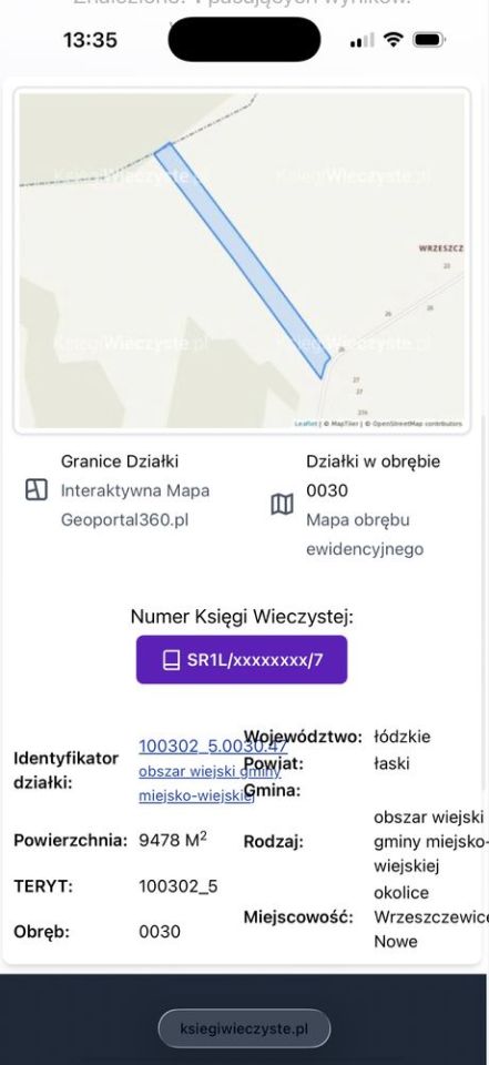 Działka rolno-budowlana Wrzeszczewice Nowe. Zdjęcie 3