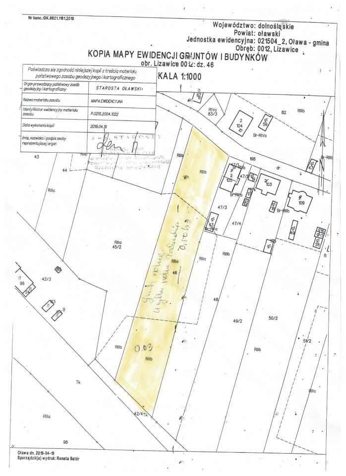 Działka rolna Lizawice. Zdjęcie 2