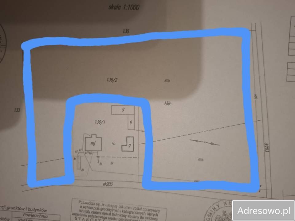 Działka rolna Wolica