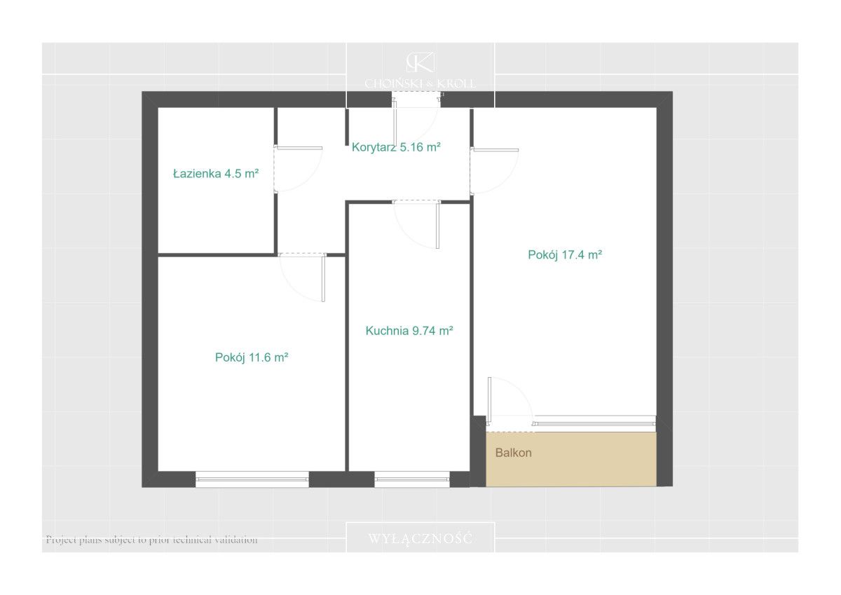 Mieszkanie 2-pokojowe Poznań Rataje, os. Piastowskie. Zdjęcie 18