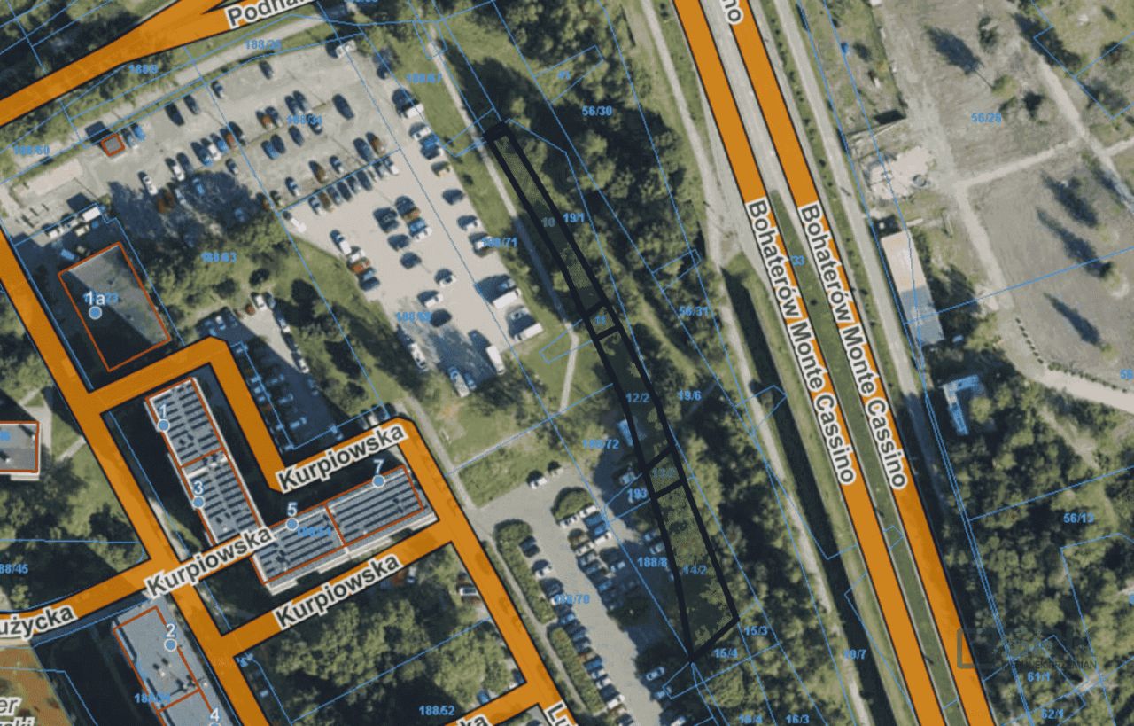 Działka inna Katowice, ul. Bohaterów Monte Cassino. Zdjęcie 1