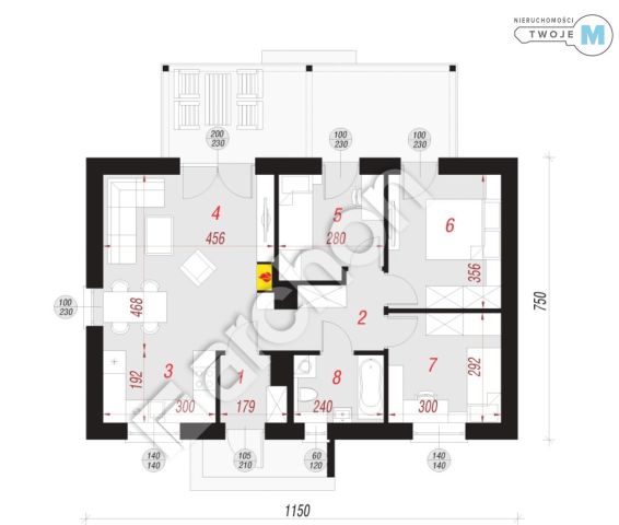dom wolnostojący, 4 pokoje Rykoszyn. Zdjęcie 11
