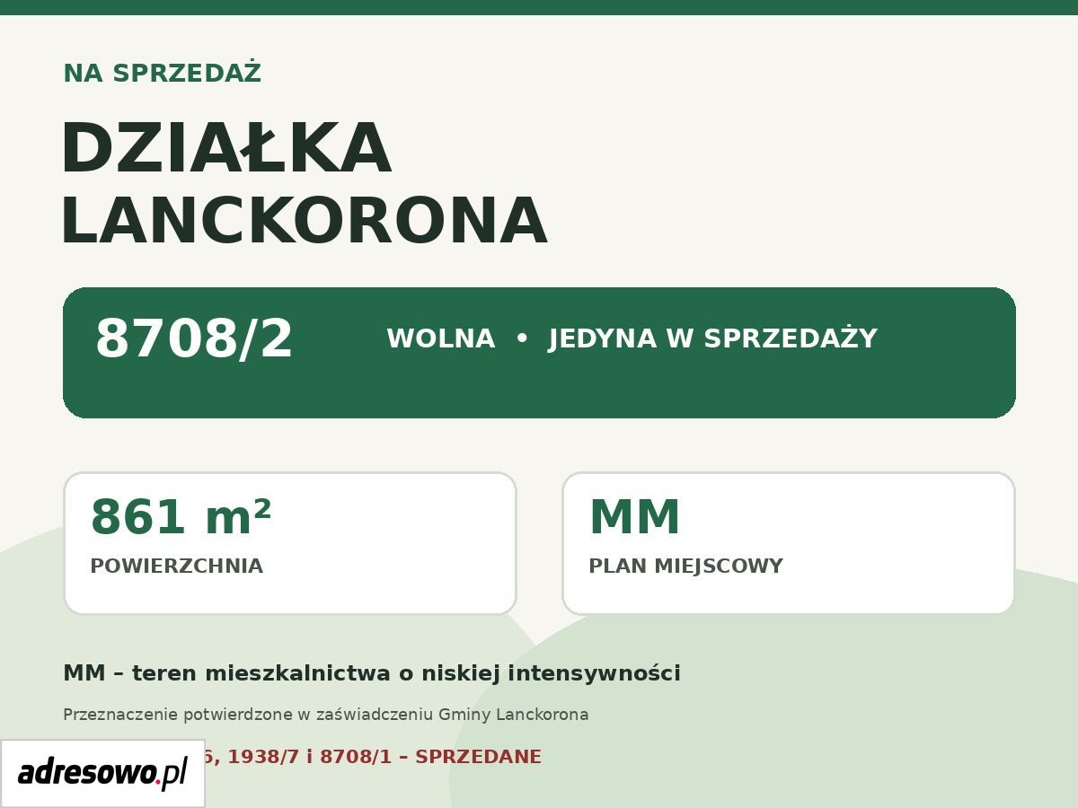 Działka budowlana Lanckorona. Zdjęcie 2