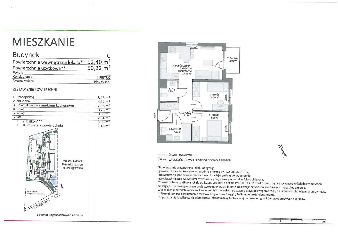 Mieszkanie 3-pokojowe Gdańsk Jasień, ul. Potęgowska. Zdjęcie 17