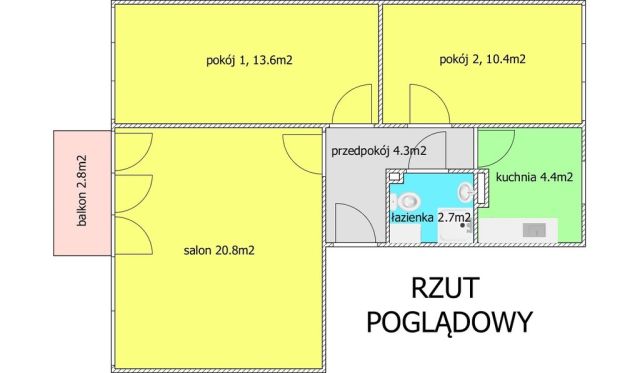 Mieszkanie 3-pokojowe Wrocław, ul. Skwierzyńska. Zdjęcie 7