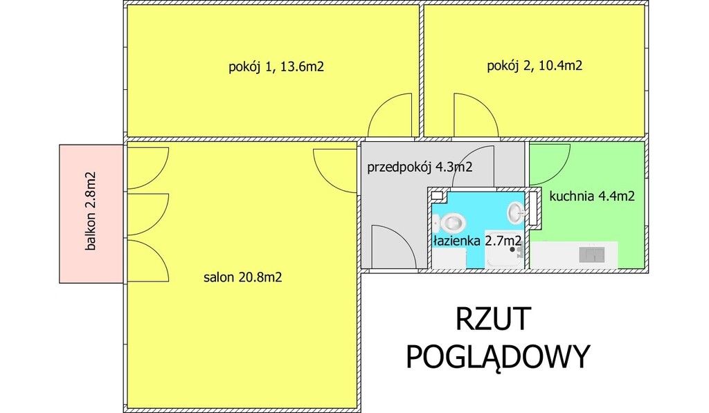 Mieszkanie 3-pokojowe Wrocław, ul. Skwierzyńska. Zdjęcie 7