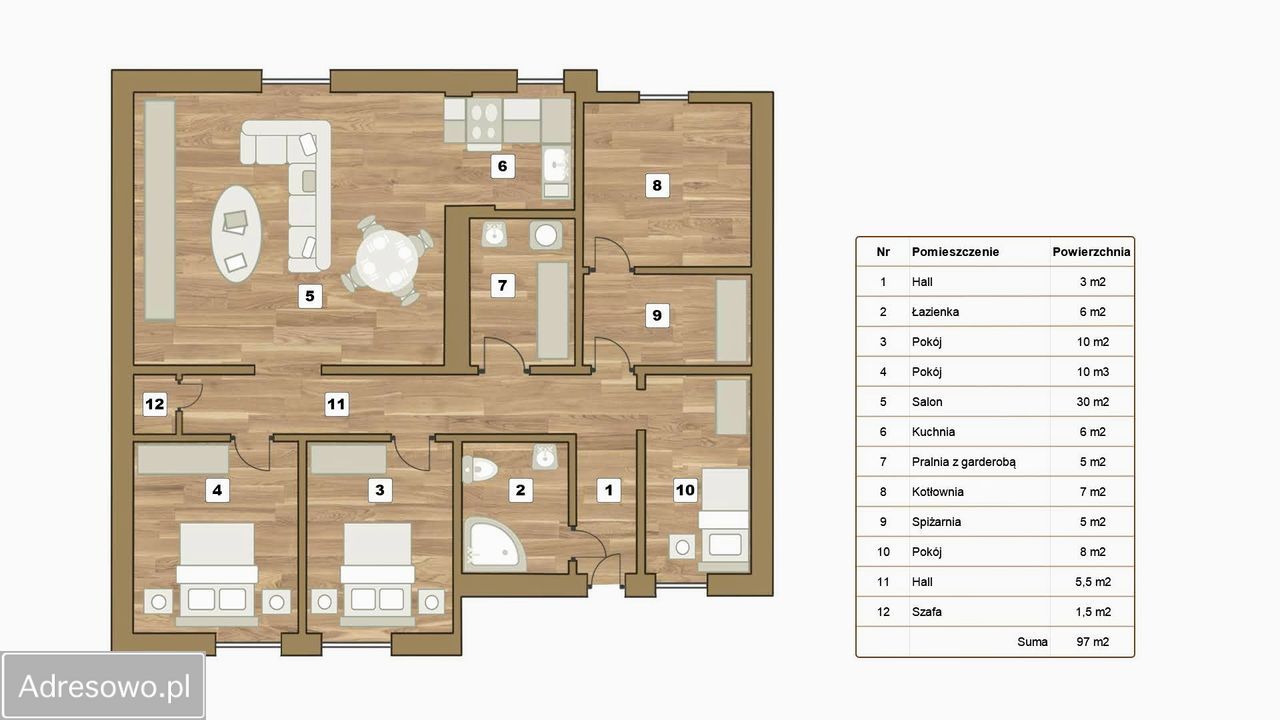 Mieszkanie 4-pokojowe Strachocin. Zdjęcie 9