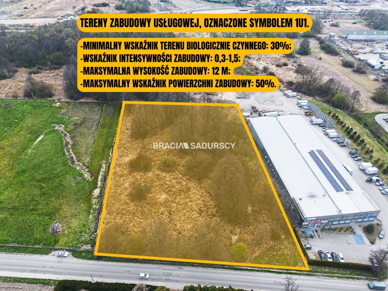 Działka inwestycyjna Brzezie, ul. Szlachecka. Zdjęcie 3