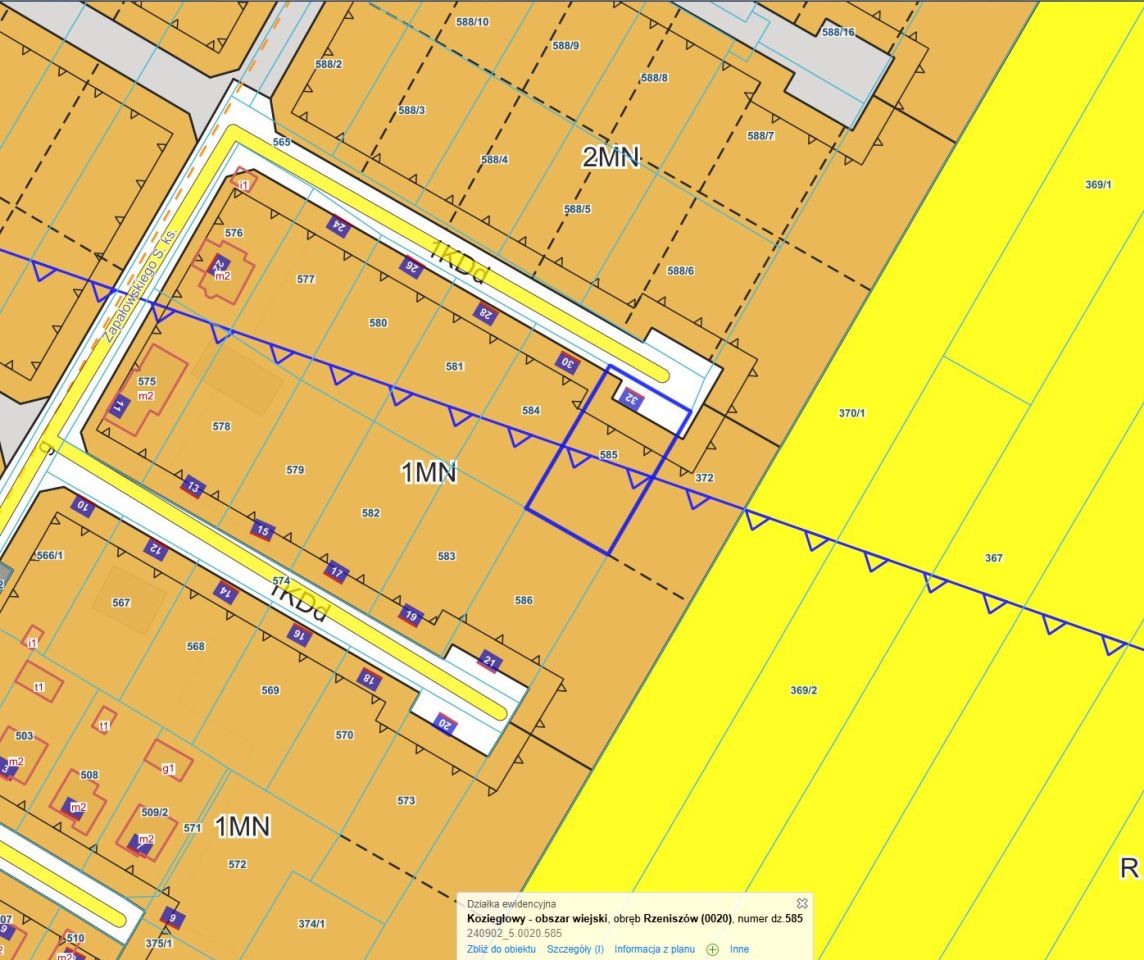 Działka budowlana Rzeniszów, ul. ks. Stanisława Zapałowskiego. Zdjęcie 3