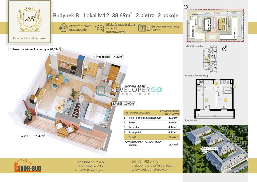 Mieszkanie 2-pokojowe Komorowo, ul. płk. Dyplomowanego Ludwika Bociańskiego. Zdjęcie 4