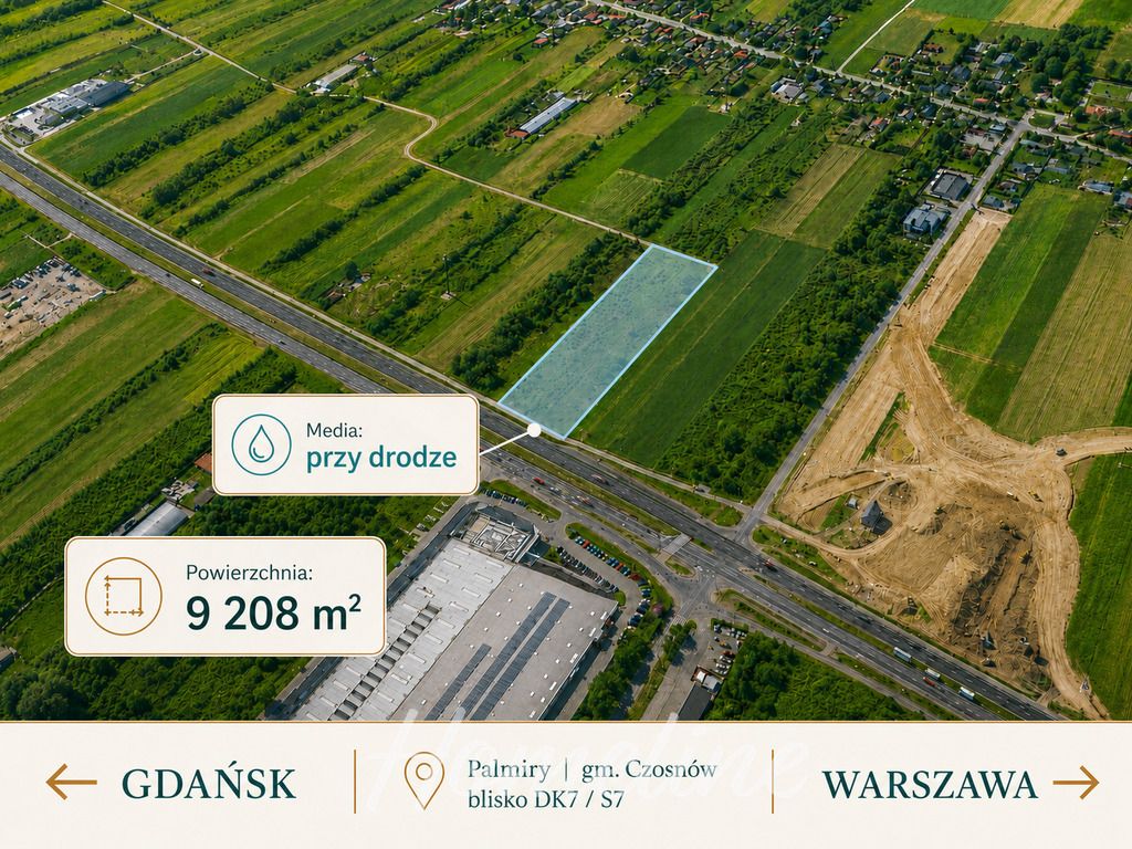 Działka inwestycyjna Palmiry, ul. Gdańska. Zdjęcie 1