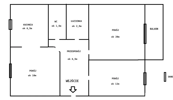 Mieszkanie 3-pokojowe Sosnowiec Zagórze, ul. Mielecka
