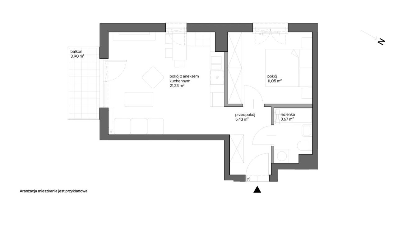 Mieszkanie 2-pokojowe Kraków Bieżanów, ul. Henryka i Karola Czeczów. Zdjęcie 7