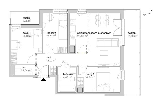 Mieszkanie 4-pokojowe Poznań Starołęka, ul. Unii Lubelskiej. Zdjęcie 7