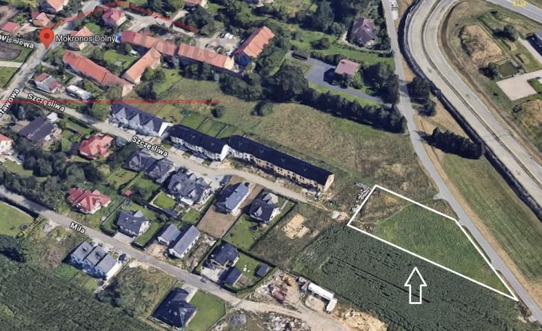 Działka inwestycyjna Mokronos Dolny, ul. Szczęśliwa. Zdjęcie 7