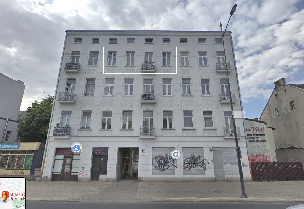 Mieszkanie 2-pokojowe Łódź Śródmieście, al. marsz. Józefa Piłsudskiego