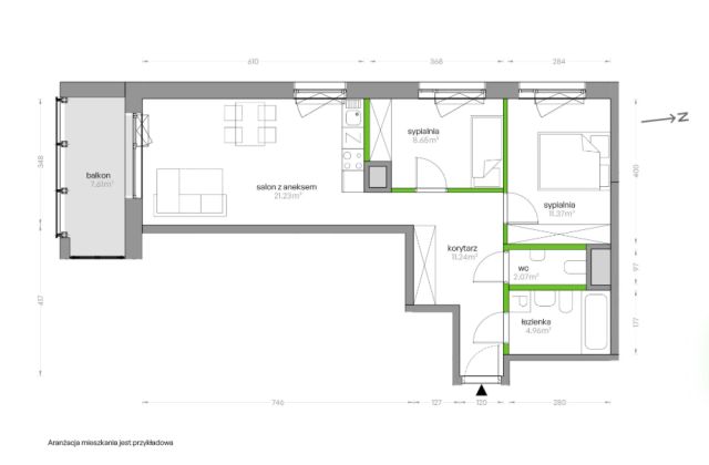 Mieszkanie 3-pokojowe Warszawa Mokotów, ul. Władysława Sikorskiego. Zdjęcie 6