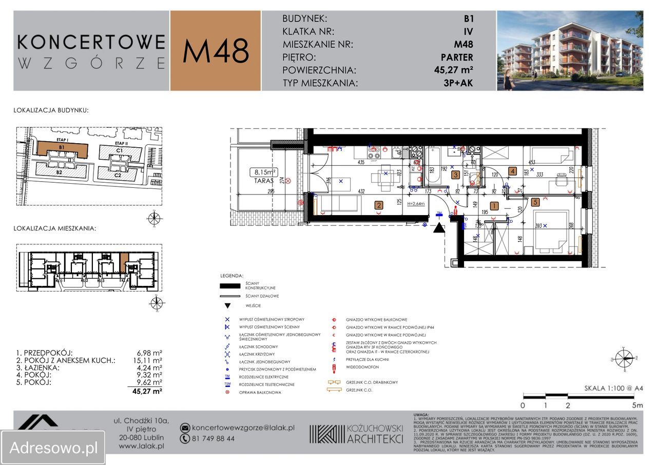 Mieszkanie 3-pokojowe Lublin Czechów, ul. Mirosława Dereckiego. Zdjęcie 8