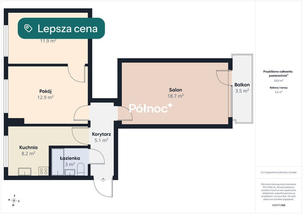 Mieszkanie 3-pokojowe Białystok Centrum, ul. Ludwika Waryńskiego. Zdjęcie 15