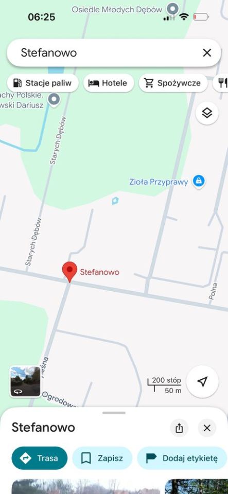 Działka rolna Stefanowo