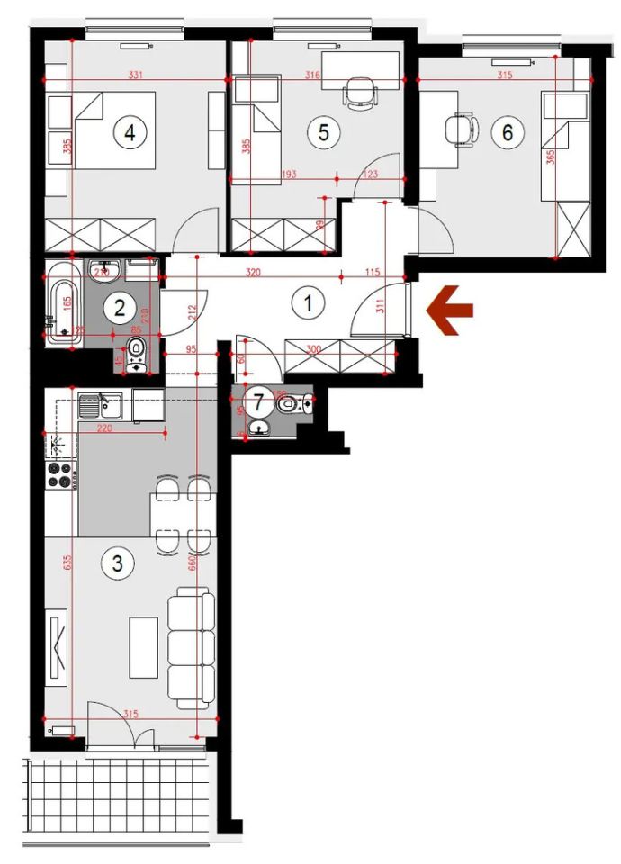Mieszkanie 4-pokojowe Rzeszów, ul. Lubelska. Zdjęcie 7