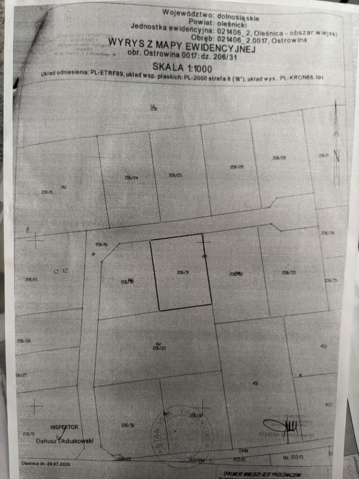 Działka budowlana Ostrowina. Zdjęcie 2
