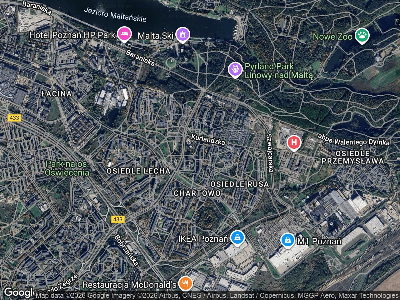 Pokój Poznań Chartowo, Osiedle Rusa