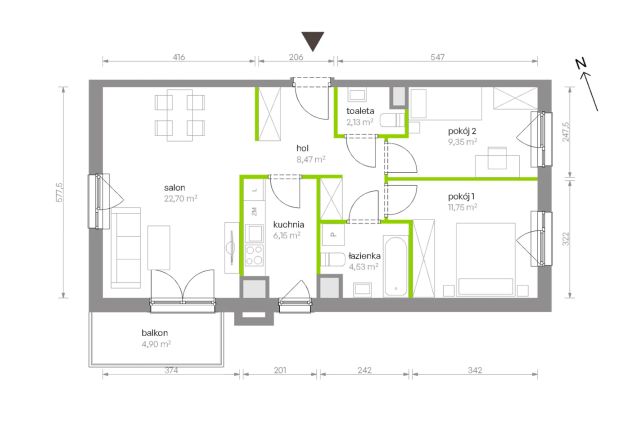 Mieszkanie 3-pokojowe Warszawa Chrzanów, ul. Szeligowska. Zdjęcie 8