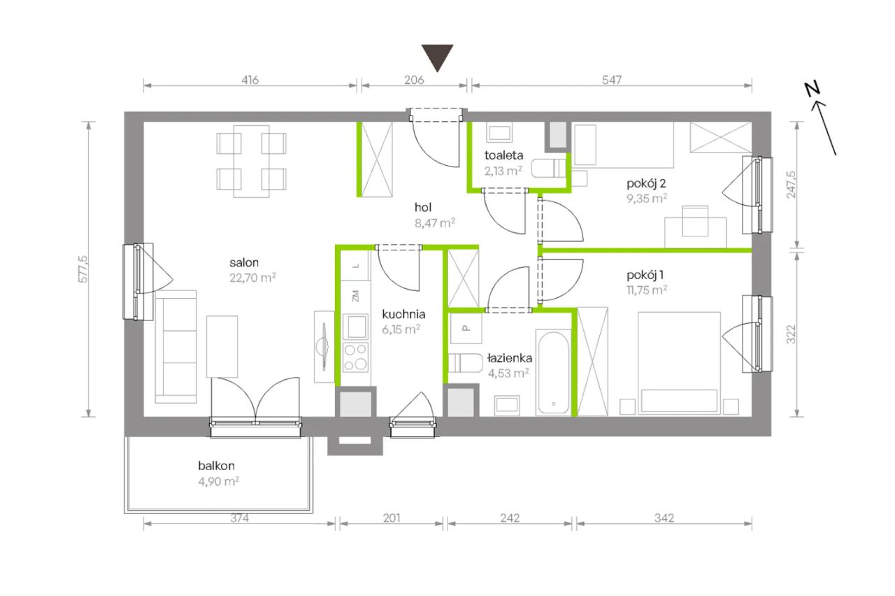 Mieszkanie 3-pokojowe Warszawa Chrzanów, ul. Szeligowska. Zdjęcie 8