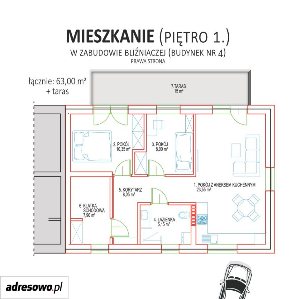 Mieszkanie 3-pokojowe Radom Kozia Góra, ul. Wolanowska. Zdjęcie 11