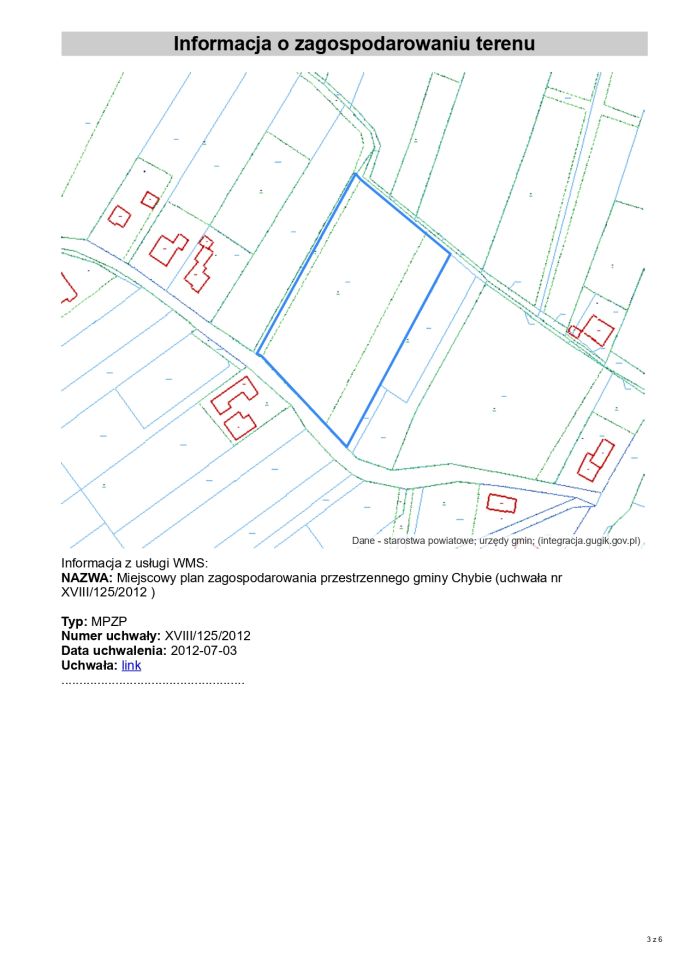 Działka budowlana Chybie, ul. Skośna. Zdjęcie 6