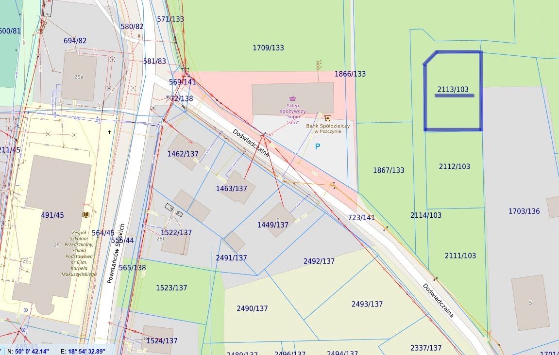 Działka budowlana Czarków, ul. Doświadczalna