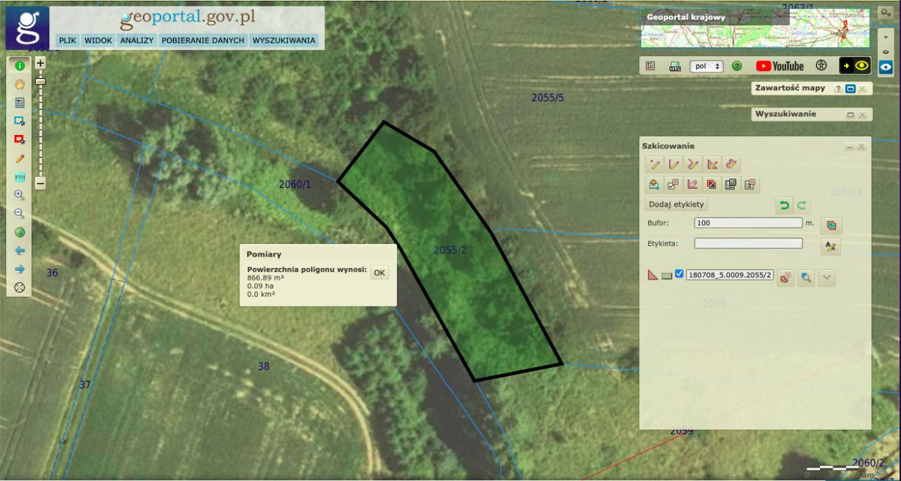 Działka rolno-budowlana Łazy