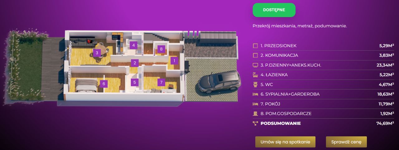 Mieszkanie 3-pokojowe Iwiny, ul. Azaliowa. Zdjęcie 5