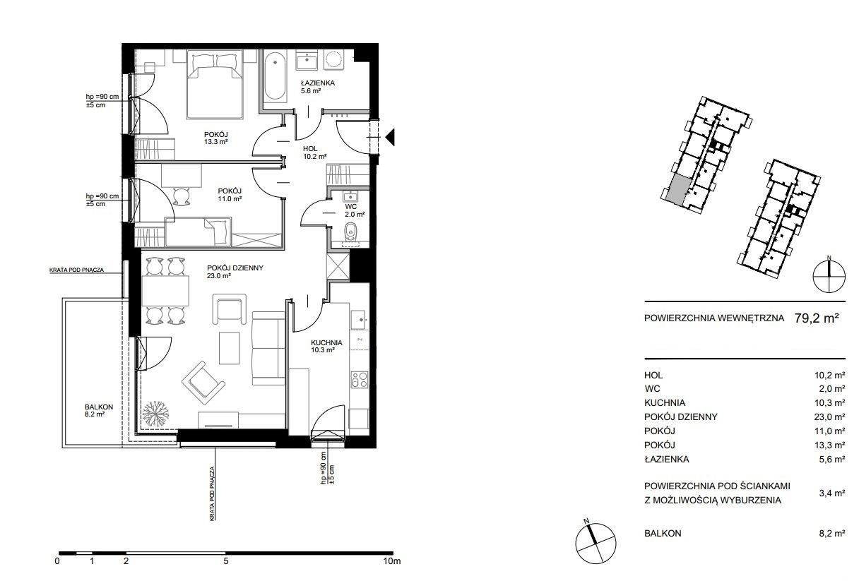 Mieszkanie 3-pokojowe Gdańsk Brzeźno, ul. Gdańska. Zdjęcie 15