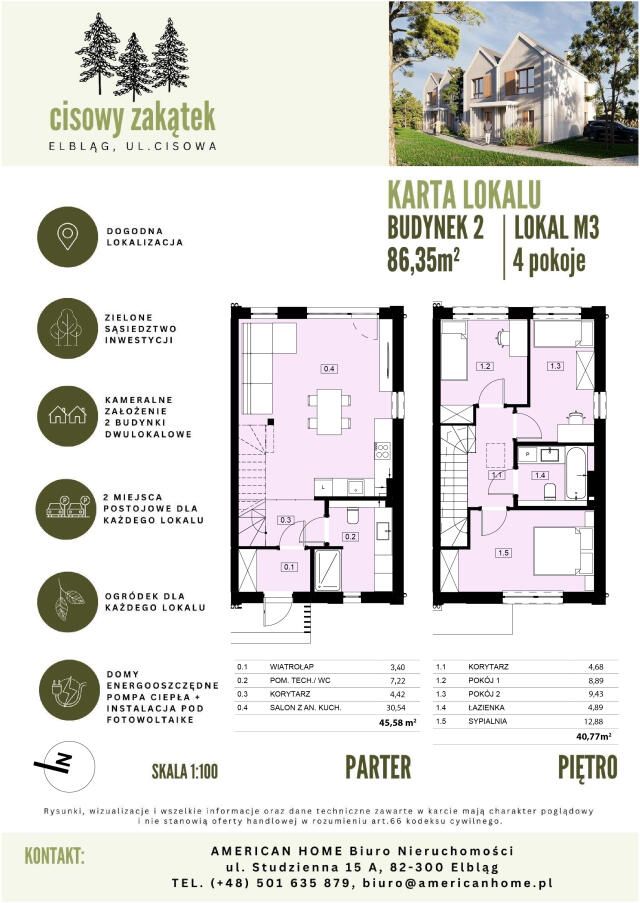 bliźniak, 4 pokoje Elbląg, ul. Cisowa. Zdjęcie 15