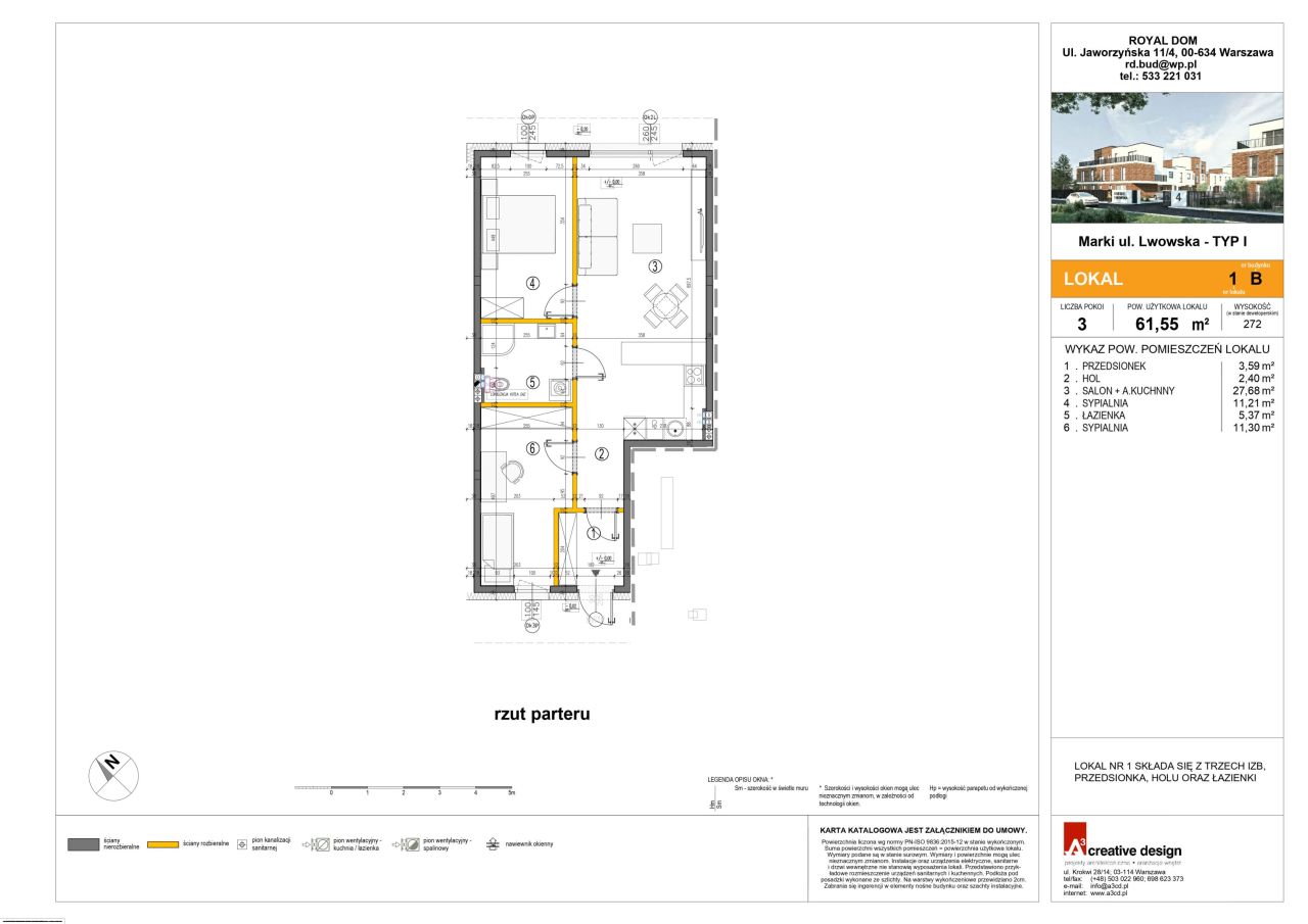Mieszkanie 3-pokojowe Marki, ul. Lwowska. Zdjęcie 4