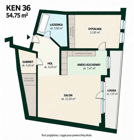 Mieszkanie 2-pokojowe Warszawa Ursynów, al. Komisji Edukacji Narodowej. Zdjęcie 18