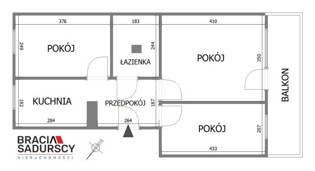 Mieszkanie 3-pokojowe Kraków, ul. Na Błonie. Zdjęcie 3