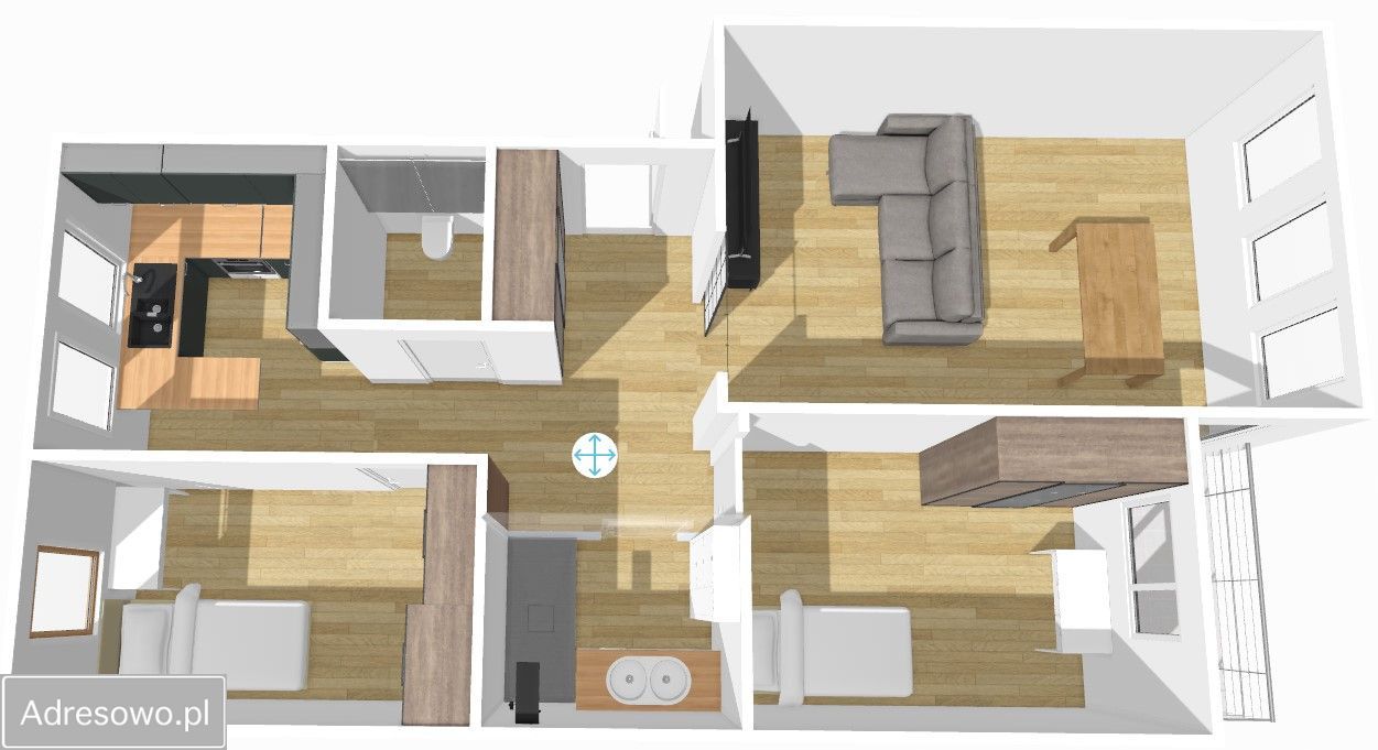 Mieszkanie 3-pokojowe Wrocław Huby, ul. Śliczna. Zdjęcie 8