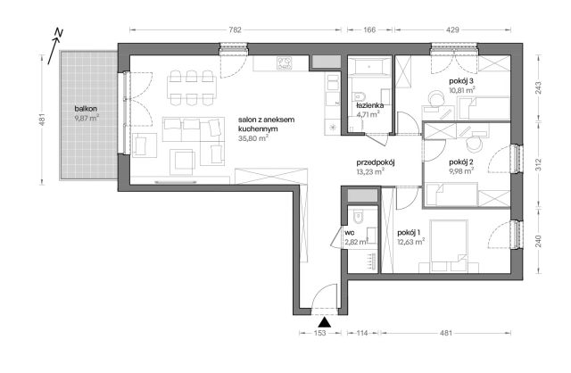 Mieszkanie 4-pokojowe Katowice Brynów, ul. Ceglana. Zdjęcie 7