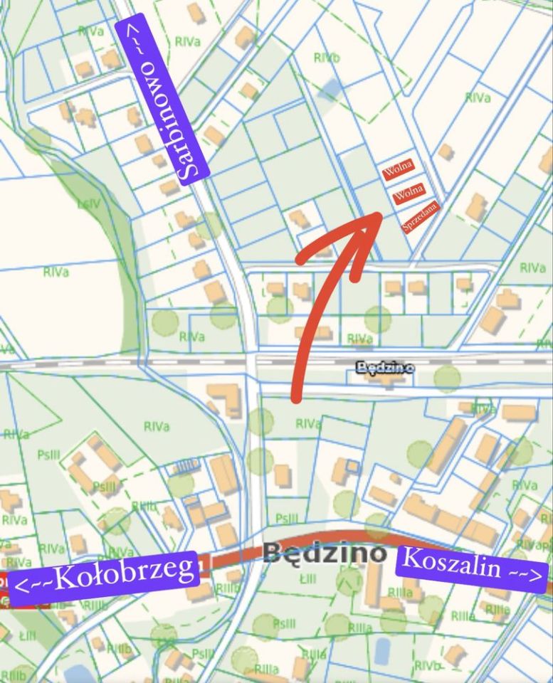 Działka budowlana Będzino