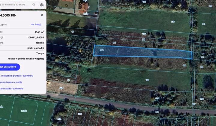 Działka rolna Tuszyn Kępica, ul. Bazarowa