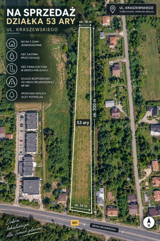 Działka budowlana Łańcut, ul. Józefa Ignacego Kraszewskiego. Zdjęcie 1